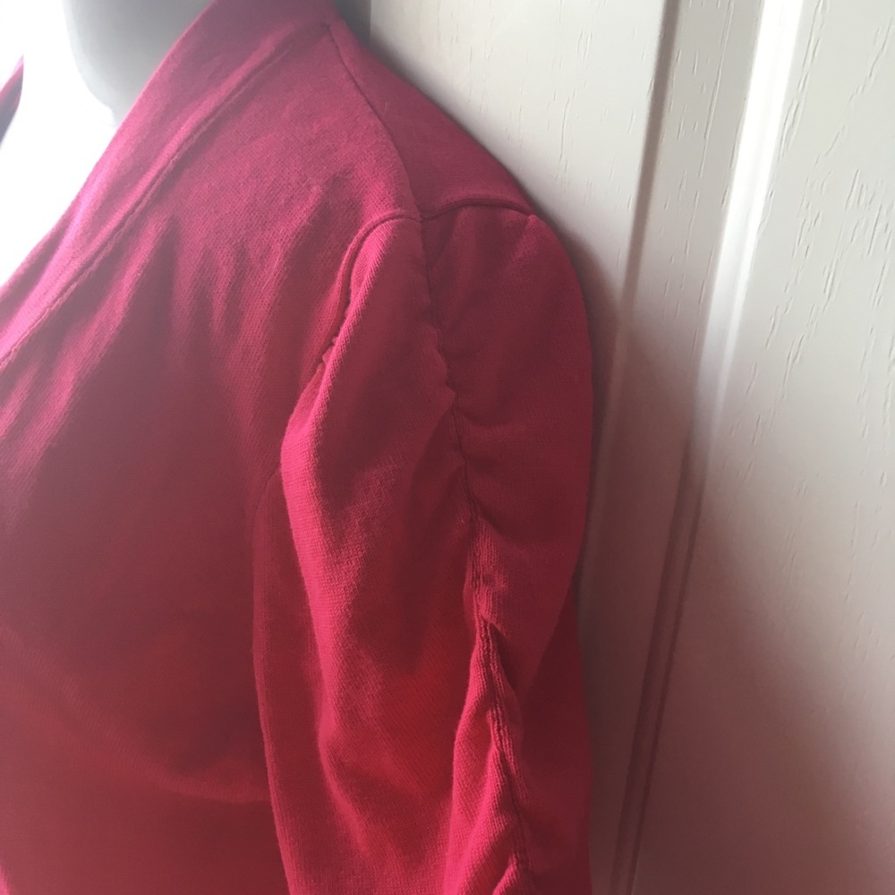 Bright pink bolero cardigan size 16, EUC